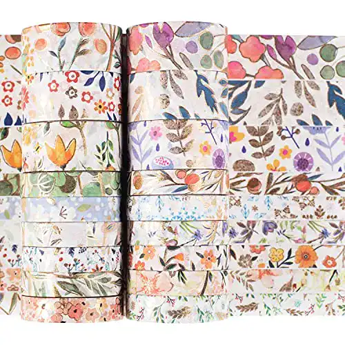 Washi Tape YUBX Goldenes Washi-Tape, Klebeband, dekoratives