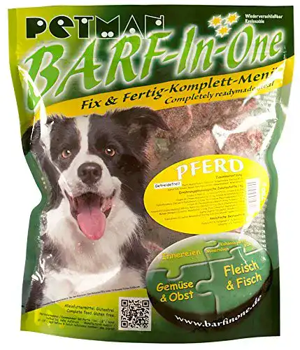 BARF-Hundefutter petman Barf-in-One Pferd, 6 x 750g-Beutel