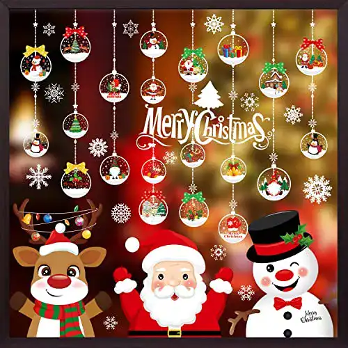Fensterbilder Baynetin 237 Stück Weihnachten Fenstersticker