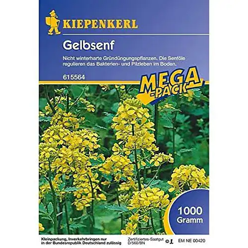 Senf-Samen Kiepenkerl, Gründünger Gelbsenf 1 Kg