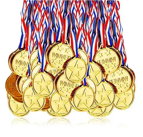 Die beste Medaille Fontee Gold für Kinder, 24 Stück Gold Kinder Sieger 2026 Test Bestseller Medaille Fontee Gold für Kinder, 24 Stück Gold Kinder Sieger