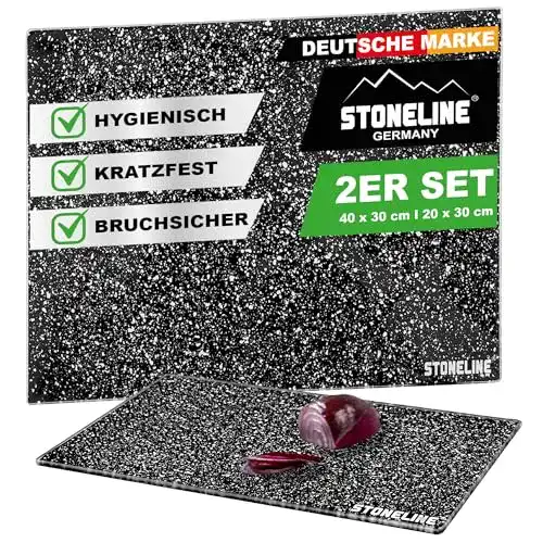 Schneidebrett (Glas) STONELINE ® 2-teiliges Set