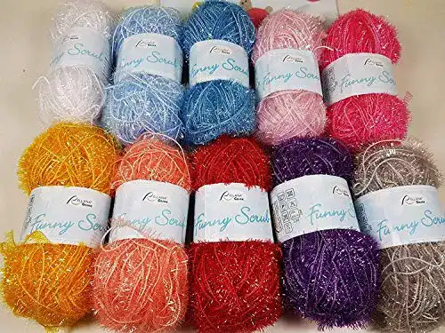 Schwammgarn Rellana Funny Scub Häkelgarn, 10 Farben, 50 g