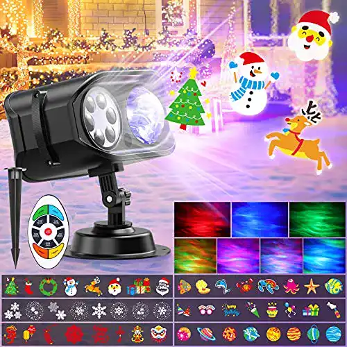 Weihnachtsprojektor AGPTEK 48 Mustern, 7 Arten Polarlichteffekt