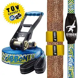 Gibbon-Slackline Gibbon Slacklines Fun Line mit Tree Pro, Blau
