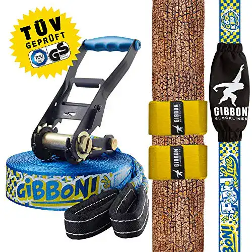 Gibbon-Slackline Gibbon Slacklines Fun Line mit Tree Pro, Blau