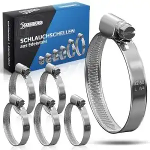 Schlauchschellen GARSIDURO ® Profi 32-50 mm, Edelstahl, 8 St.