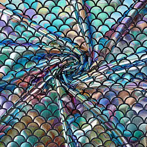 Glitzerstoff FINGERINSPIRE Meerjungfrau Stoff 100x150cm
