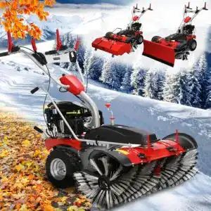 Benzin-Schneefräse BRAST Benzin Kehrmaschine, 3in1 Gerät