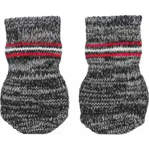 Hundesocken TRIXIE 19504, Anti-Rutsch, L, 2 St., grau