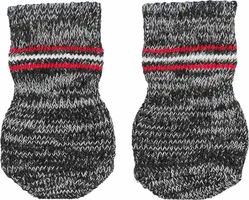 Hundesocken TRIXIE 19504, Anti-Rutsch, L, 2 St., grau
