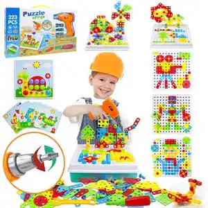 Lernspielzeug ab 3 Jahre Akokie Steckspiel Montessori Spielzeug