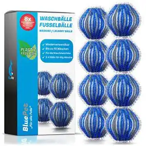 Tierhaarentferner Waschmaschine BluePet ® 8x Fusselbälle