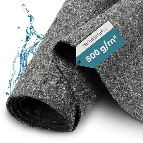 Teichvlies TeichVision, Teichschutzvlies 500 g/m² 4 m x 2 m, grau