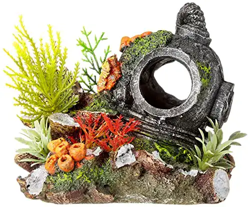 Aquariumdeko Nobby Aqua Ornaments “HELM” mit Pflanzen