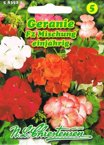 Geranien-Samen Chrestensen Geranie F2 Mischung Pelargonium