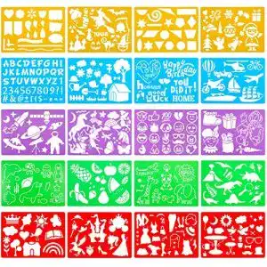 Malschablonen Firtink 20PCS Schablonen Kinder Weihnachten Set
