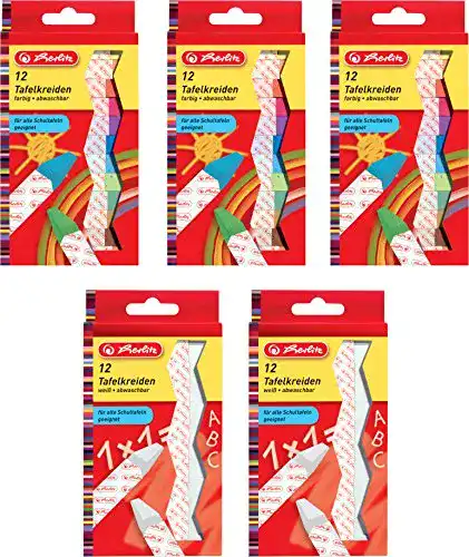 Die beste Tafelkreide Herlitz , papiergewickelt, abwaschbar - Kombi-Set: farbig 2026 Test Bestseller Tafelkreide Herlitz , papiergewickelt, abwaschbar – Kombi-Set: farbig
