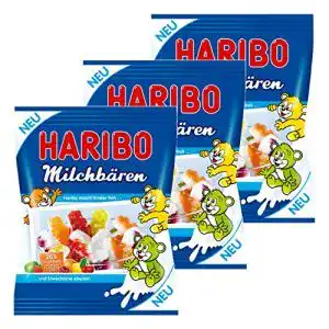 Gummibärchen HARIBO Milchbären, 3 Beutel zu je 175 g