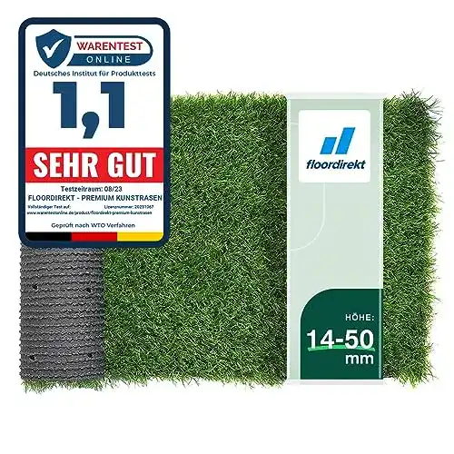 Rollrasen Floordirekt Premium Kunstrasen, Lemon, Höhe: 50mm