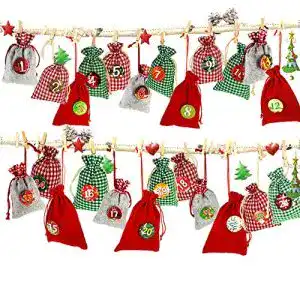 Adventskalender Säckchen Gallop Chic, zum Befüllen, Jutesäckchen