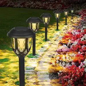 Solarleuchten Molbory Garten Warmweiß, 6 Stück Wasserdicht