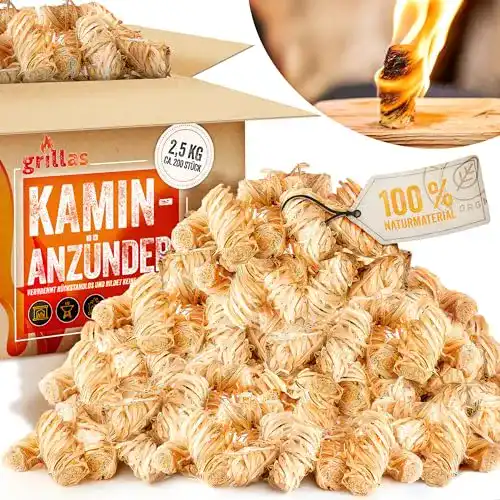 Kaminanzünder grillas Bio- und Grillanzünder 2,5 kg Holzwolle