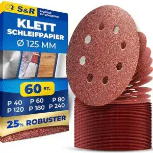 Schleifscheiben S&R Klett Schleifpapier Set 125mm, Meister