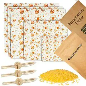 Bienenwachstuch Liebspecht, inkl. Reparaturwachs, 5er Set