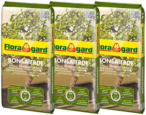 Bonsaierde Floragard 3x5L – Spezialerde für anspruchsvolle Bonsais