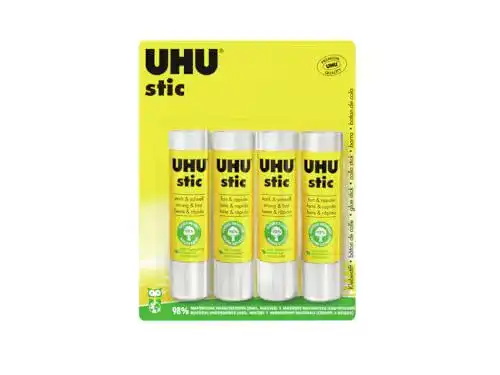 UHU-Kleber UHU Stic, Der Bewährte Klebestift, 4 x 21 g
