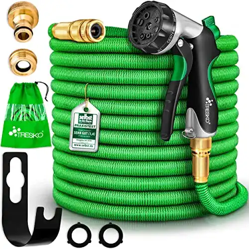 Flexibler Gartenschlauch (15m) TRESKO ® mit 3-Fach Latexkern