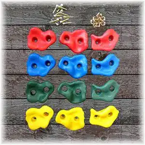 Klettergriffe Loggyland Klettersteine für Kletterwand 12er Set