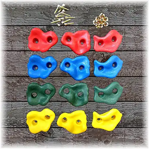 Klettergriffe Loggyland Klettersteine für Kletterwand 12er Set