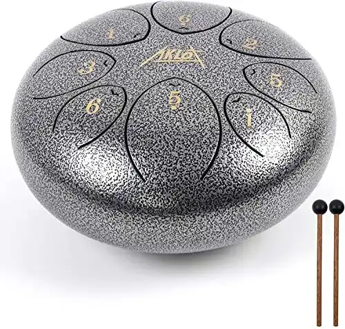 Zungentrommel AKLOT aus Stahl, 8 Zoll 8 Notes Tank Drum C Key