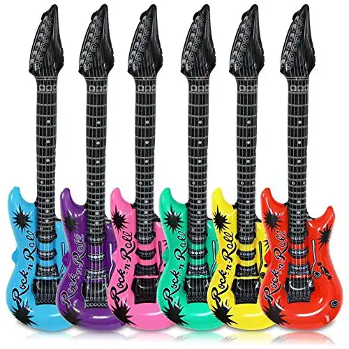 Die beste Aufblasbare Gitarre Schramm ® 6 Stück Luftgitarren Bunt 100cm 2026 Test Bestseller Aufblasbare Gitarre Schramm ® 6 Stück Luftgitarren Bunt 100cm