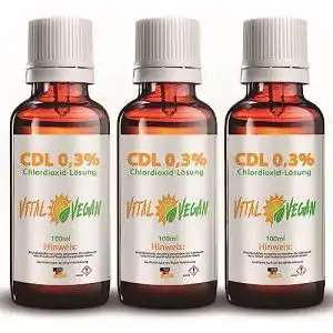 Chlordioxid Vital Vegan CDL 300ml – 3 x 100ml CDL Lösung