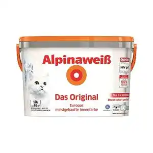 Wandfarbe Alpina Innenfarbe Das Original, weiß 10L 10 l, weiß