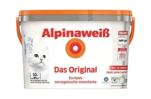Wandfarbe Alpina Innenfarbe Das Original, weiß 10L 10 l, weiß