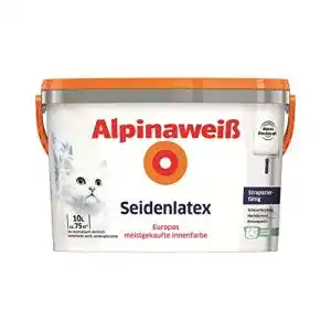 Abwaschbare Wandfarbe Alpina Seidenlatex 10 Liter