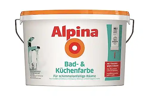 Alpina-Farbe Alpina 5 Liter Bad & Küchen Spezialfarbe, Weiss Matt