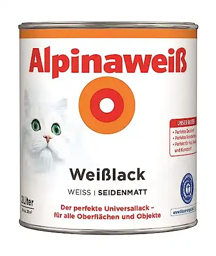 Acryllack Alpina Farben GmbH Alpine Weiß 2  L, Seide matt, 2 in 1