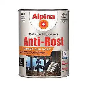Rostschutzfarbe Alpina 2,5 L Metallschutz-Lack, 3in1 Direkt auf Rost